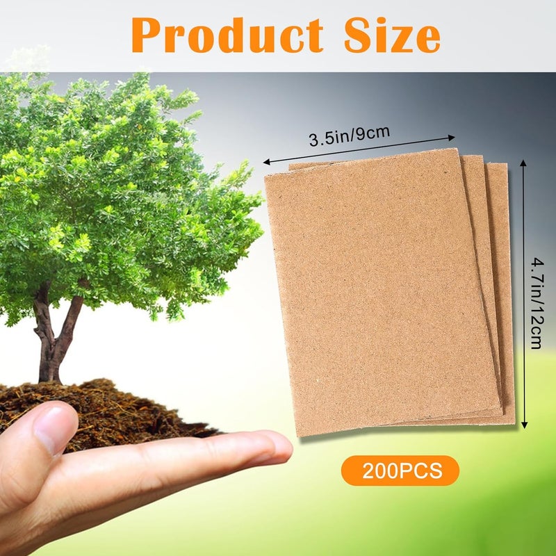 AojSup 200 Pcs Premium Kraft Brown Corrugated Pads, 3.5x4.7 Inch 2mm Thick, Bulk Flat Cardboard Sheets Corrugated Cardboard Sheets for T-Shirts, Shipping, Mailing, Cardboard Crafts - Image 2